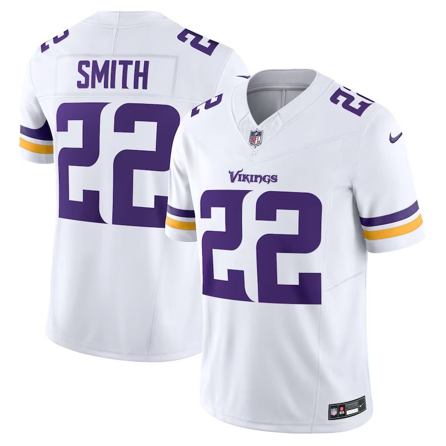 Men Minnesota Vikings #22 Harrison Smith Nike White Vapor F.U.S.E. Limited NFL Jersey